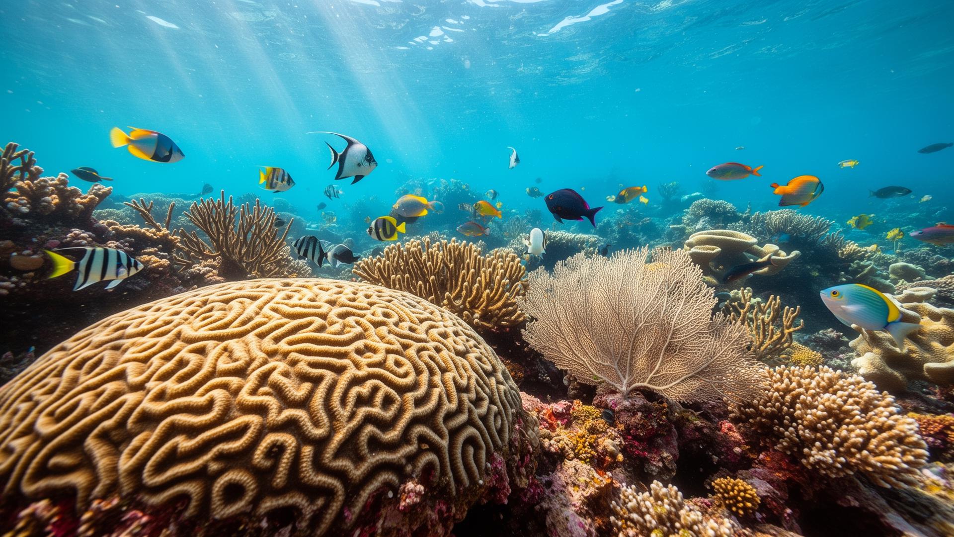 Coral reef with tropical fish