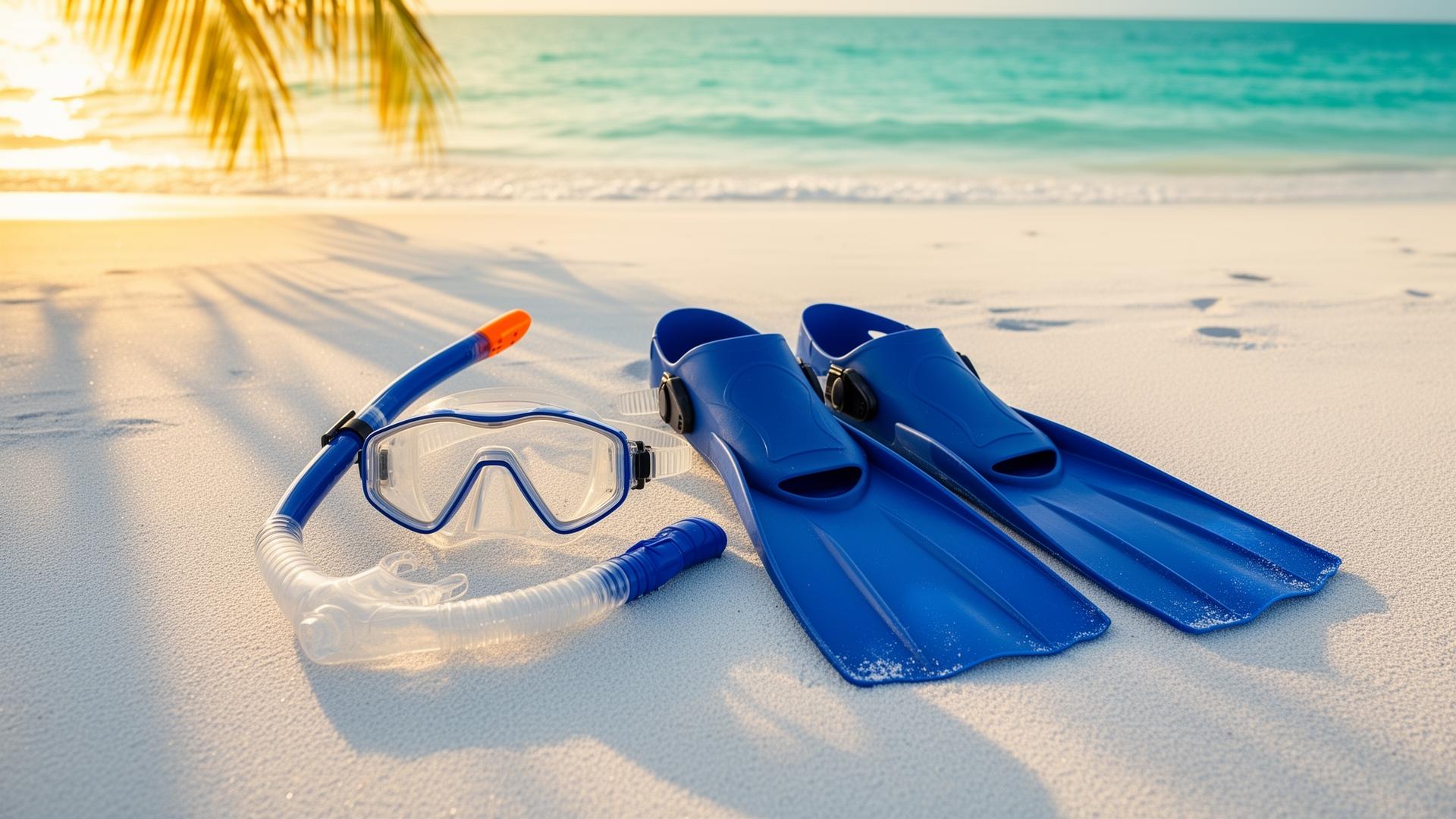 Snorkeling gear on Florida beach